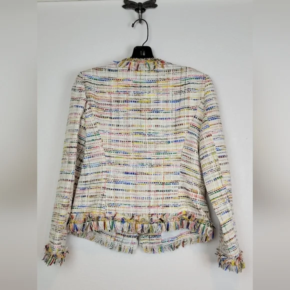 NWT Kobi Halperin Devyn Tweed Blazer In JKI Rainbow Size XS - Picture 8 of 16
